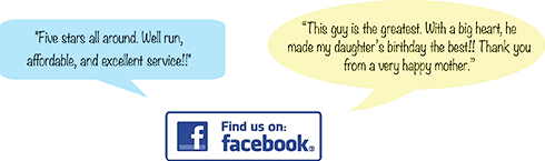 Check our Facebook page for additional images and testimonials for our 	
             service!