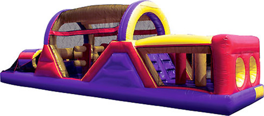 Image of forty foot long obstacle course inflatable unit.